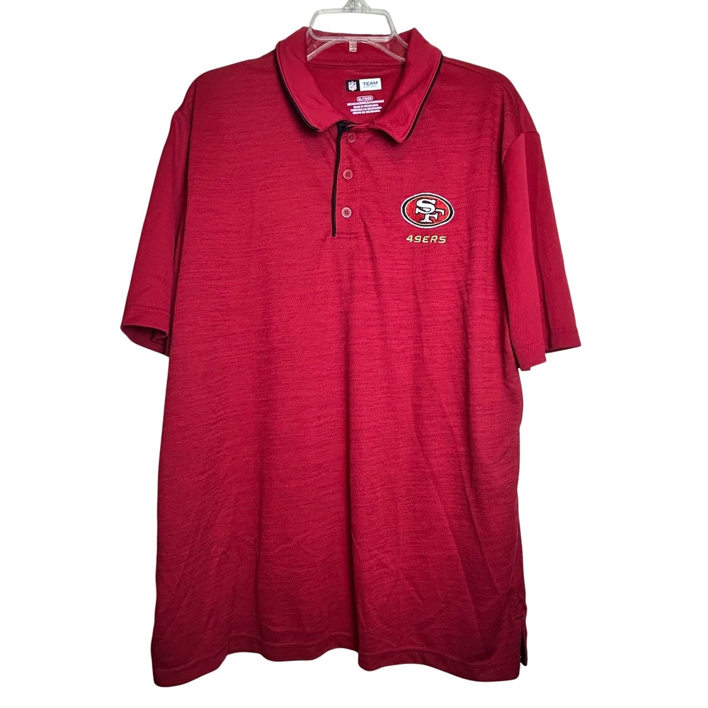 Mens XL NFL San Francisco 49ers Red Team Apparel‎ Polo Shirt NFC Playoffs